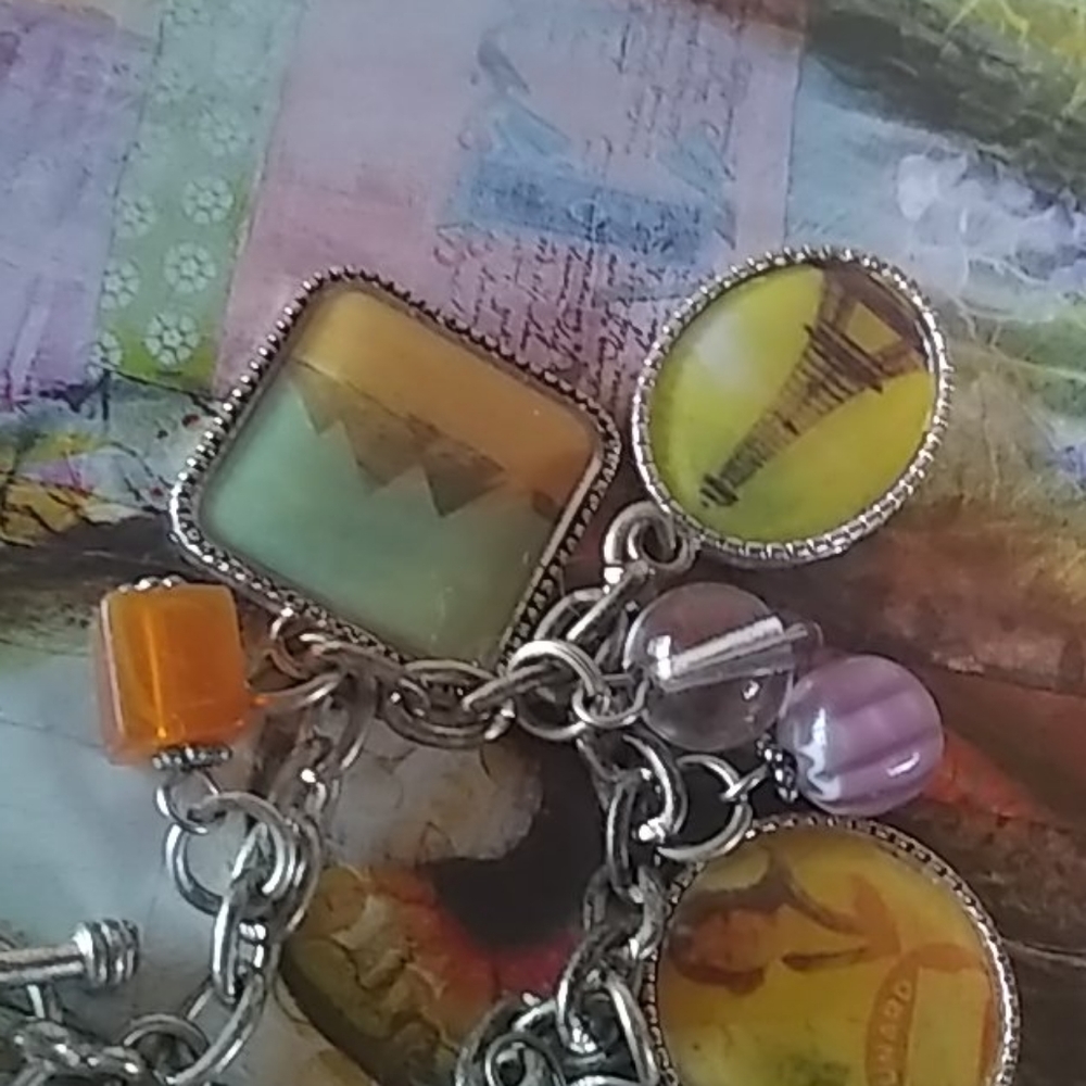 Traveling Charm Bracelet Toggle Clasp AAi